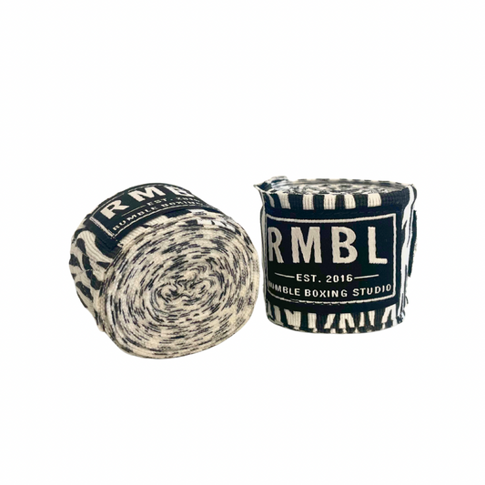 RUMBLE Hand Wraps- Traditional - Zebra